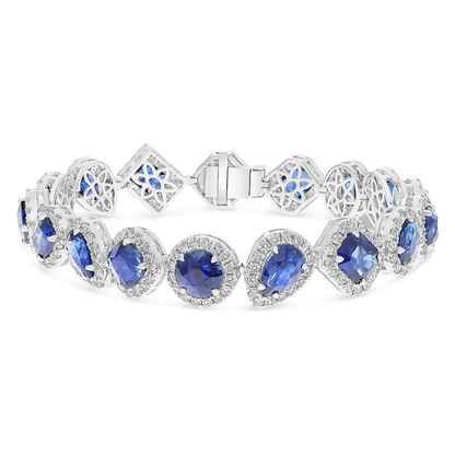 Mixed Shape Sapphire Bracelet — view 1