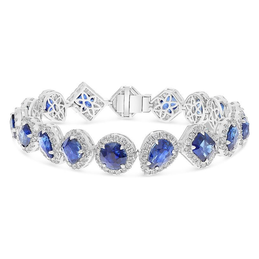 Mixed Shape Sapphire Bracelet — view 1