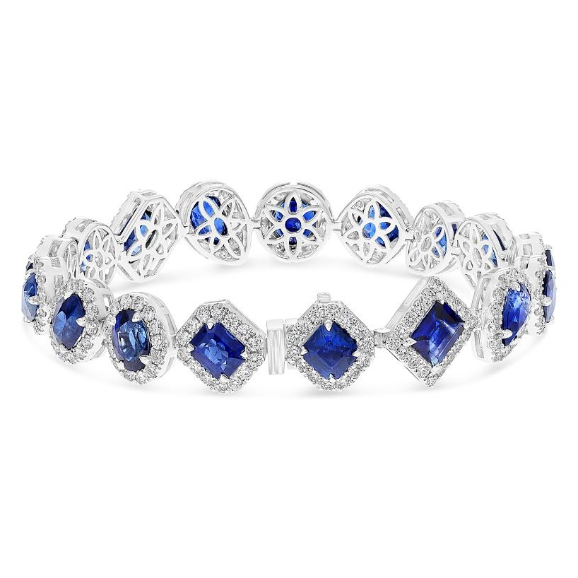 Mixed Shape Sapphire Bracelet — view 2