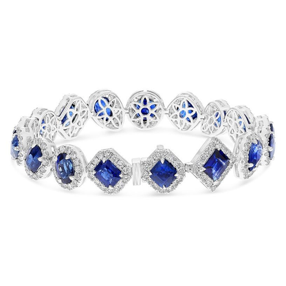 Mixed Shape Sapphire Bracelet — view 2