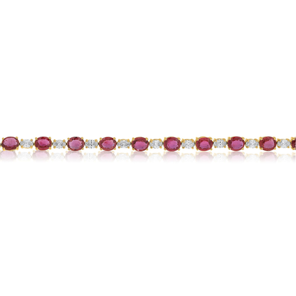 Oval Ruby Bracelet — view 2