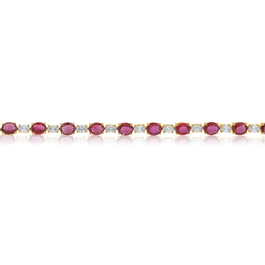Oval Ruby Bracelet — view 2