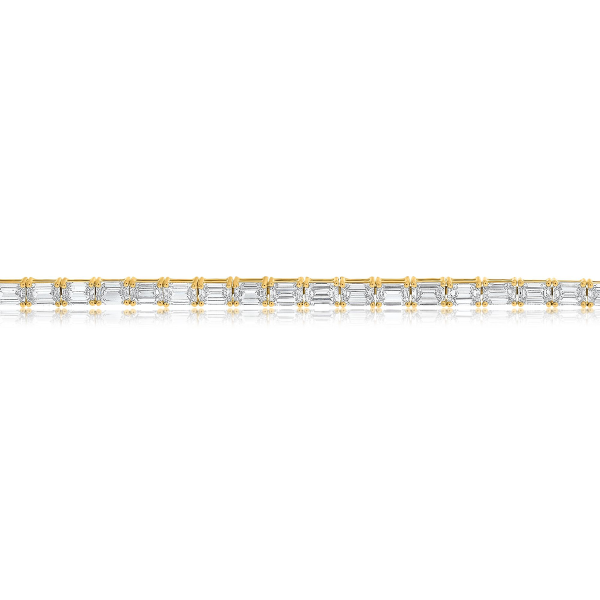 Emerald Cut Diamond Bracelet — view 2