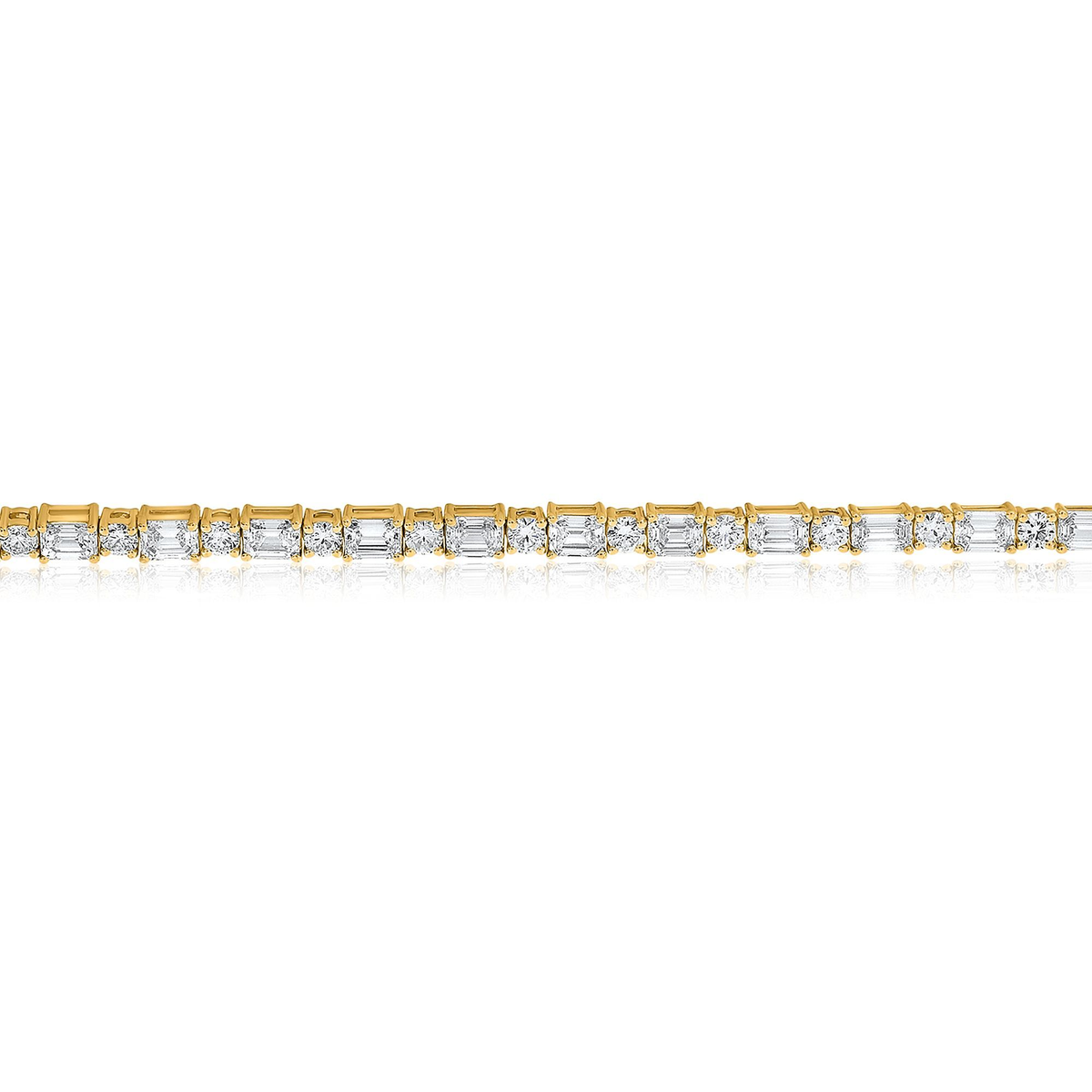 Emerald Cut Diamond Bracelet — view 2