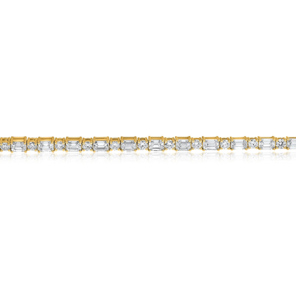 Emerald Cut Diamond Bracelet — view 2