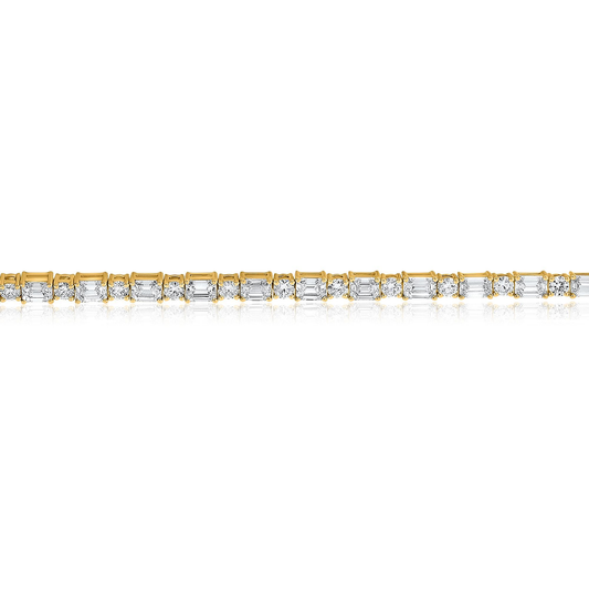Emerald Cut Diamond Bracelet — view 2