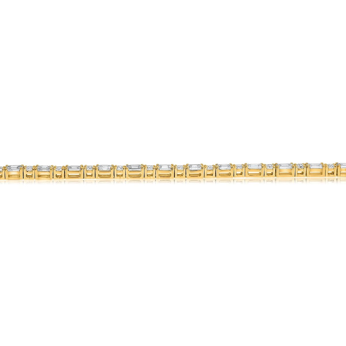 Emerald Cut Diamond Bracelet — view 3
