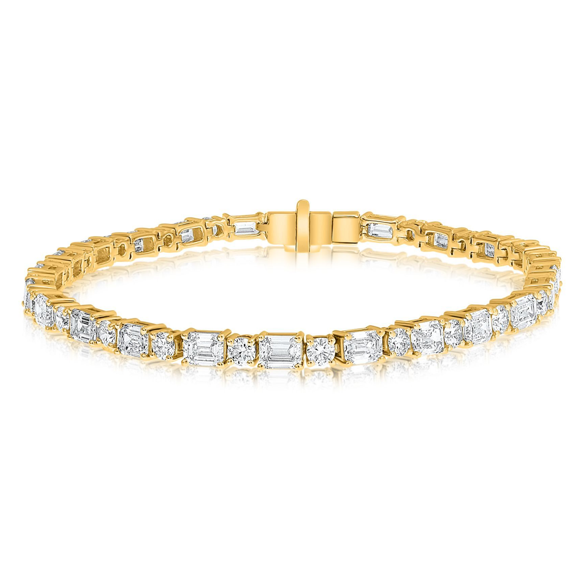 Emerald Cut Diamond Bracelet — view 1