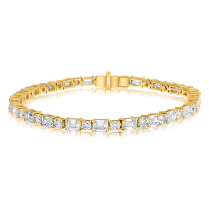 Emerald Cut Diamond Bracelet — view 1