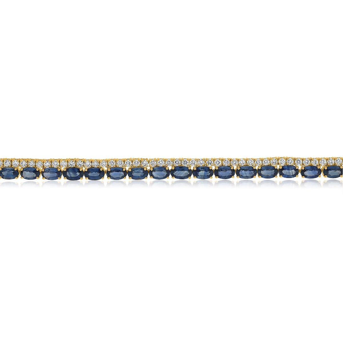 Yellow Gold 8.00 ct Sapphire Bracelet — view 3