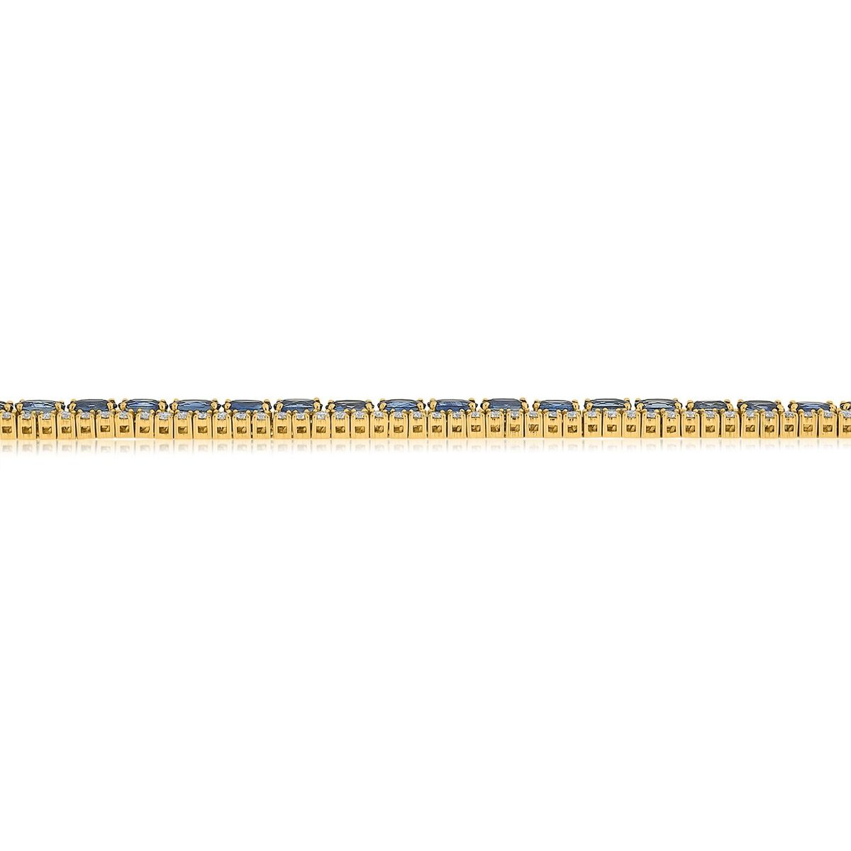 Yellow Gold 8.00 ct Sapphire Bracelet — view 4