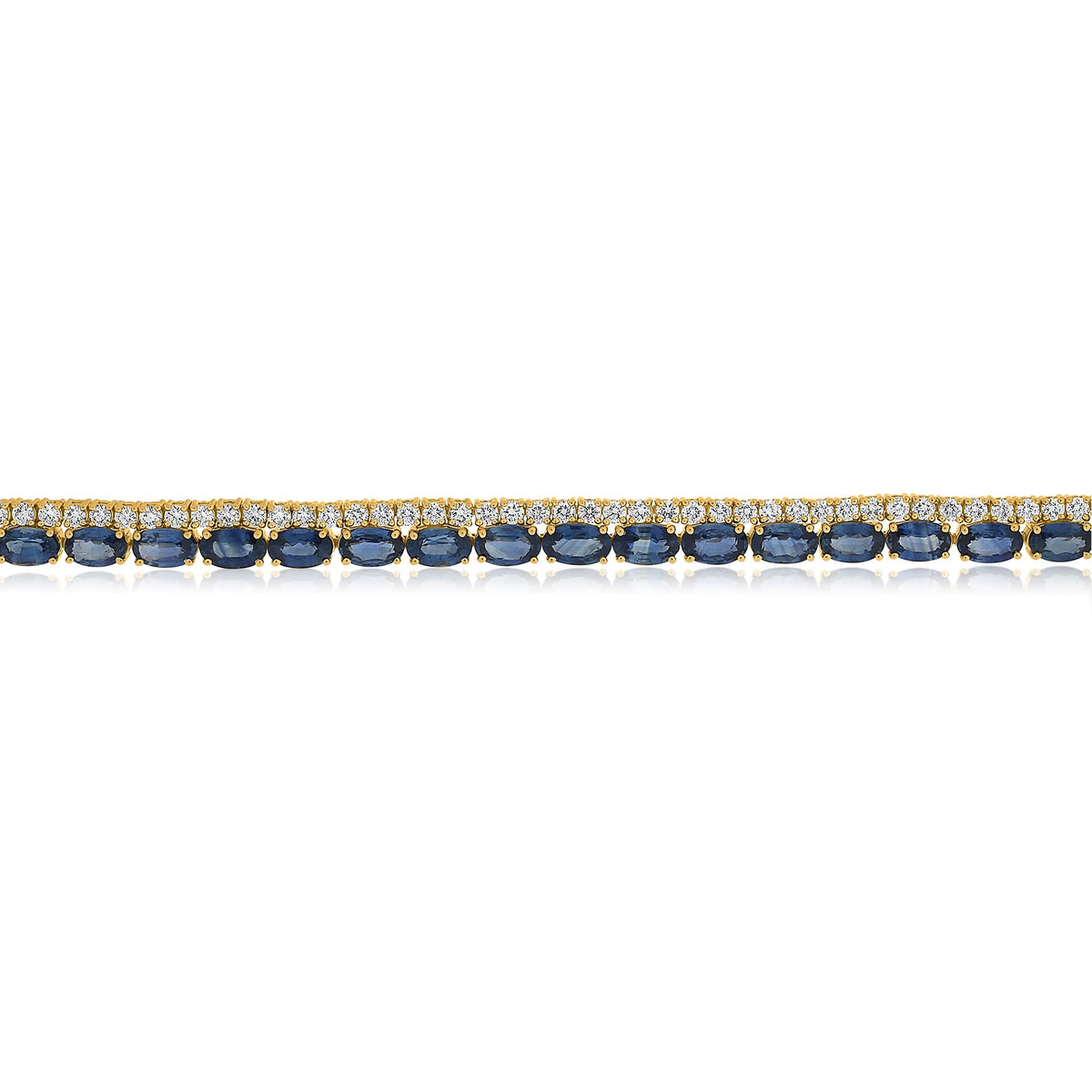Yellow Gold 8.00 ct Sapphire Bracelet — view 5