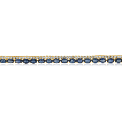 Yellow Gold 8.00 ct Sapphire Bracelet — view 5