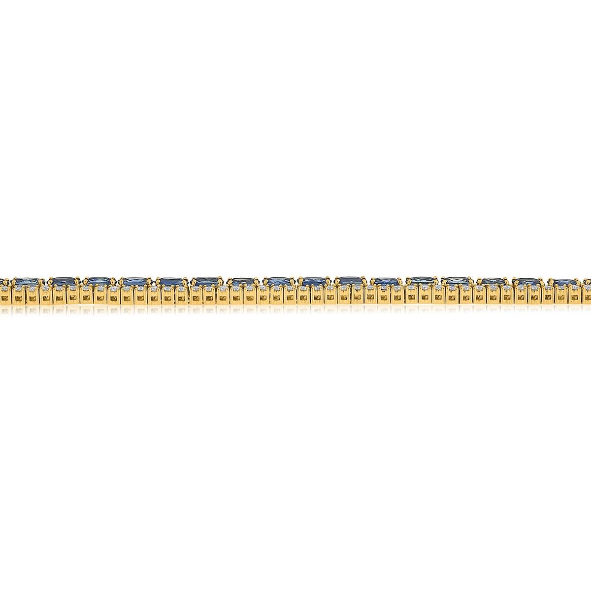 Yellow Gold 8.00 ct Sapphire Bracelet — view 6
