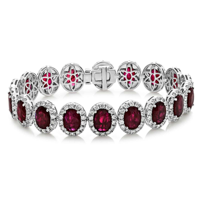Oval Ruby Bracelet — view 1