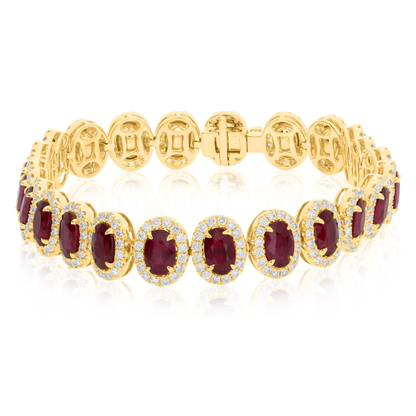 Oval Ruby Bracelet — view 1