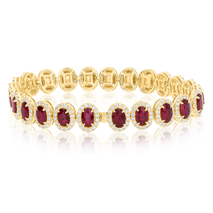 Oval Ruby Bracelet — view 2