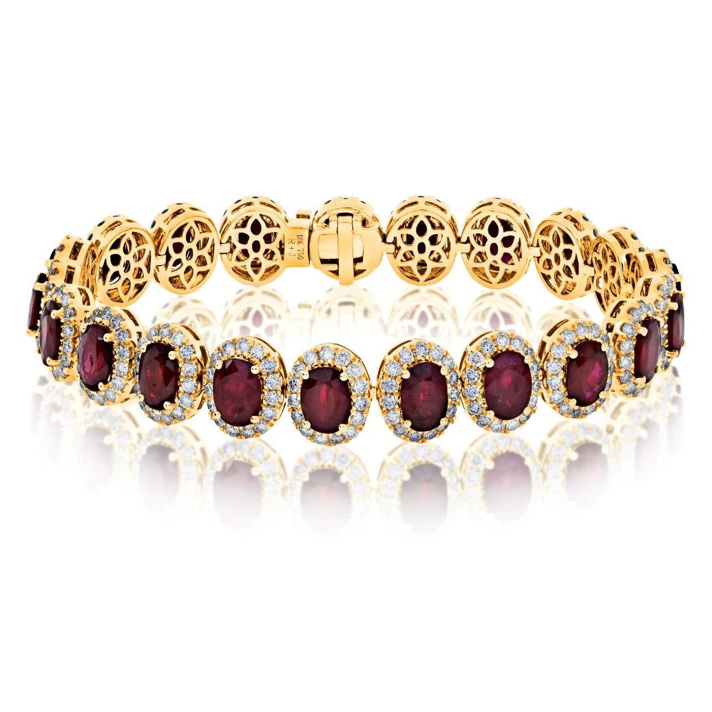 Oval Ruby Bracelet — view 1