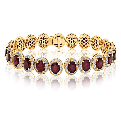 Oval Ruby Bracelet — view 1