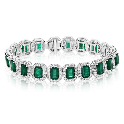 Emerald Cut Emerald Bracelet — view 1