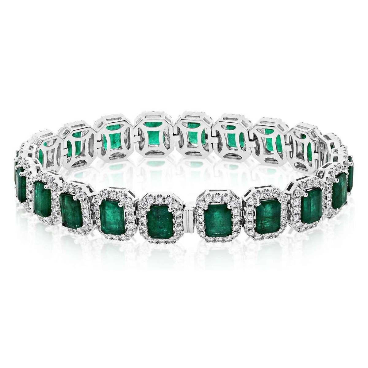 Emerald Cut Emerald Bracelet — view 2