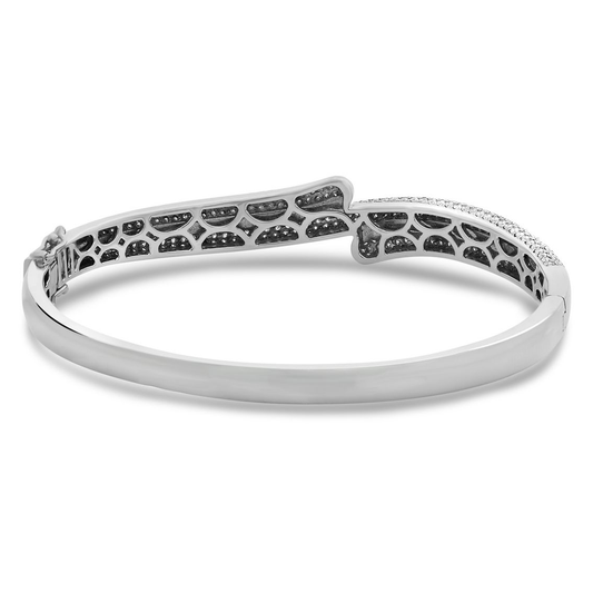 White Gold Pave Bypass Bangle — view 1