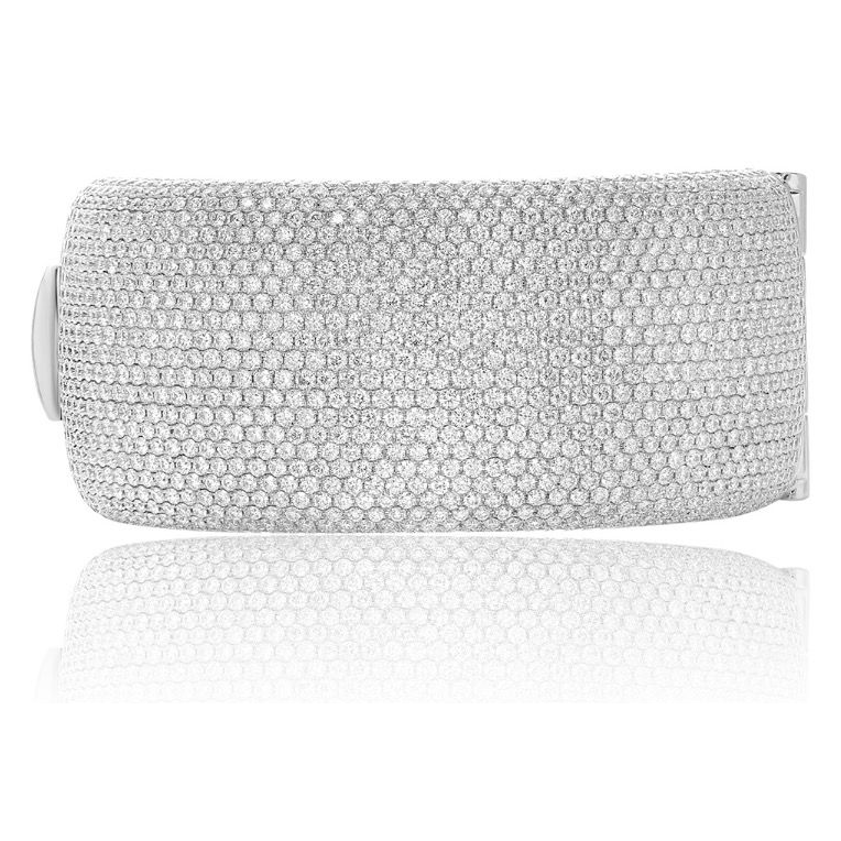 23.17 ct Pavé Diamond Bangle — view 1