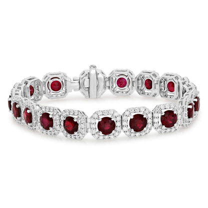 Round Ruby Bracelet — view 1