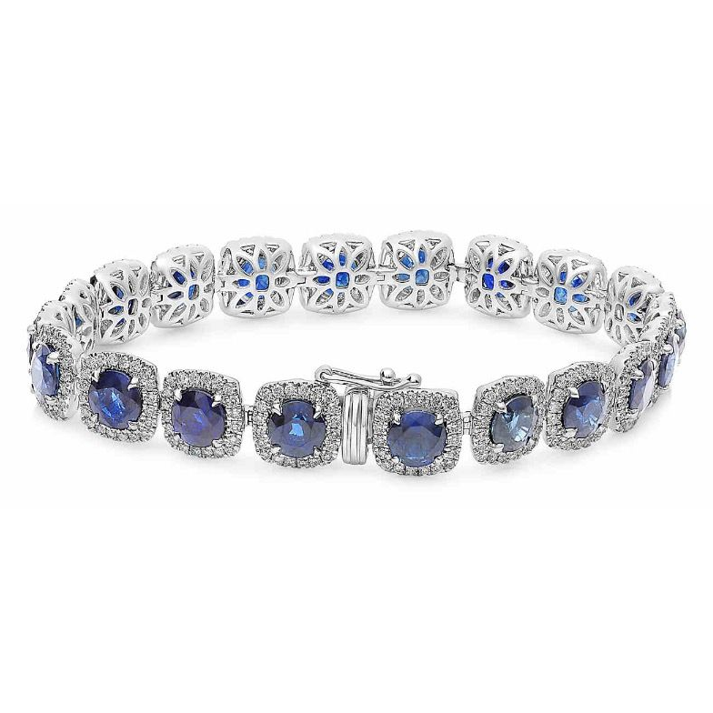 Cushion Sapphire Bracelet — view 1