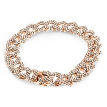 Rose Gold Diamond Chain Link Bracelet — view 2