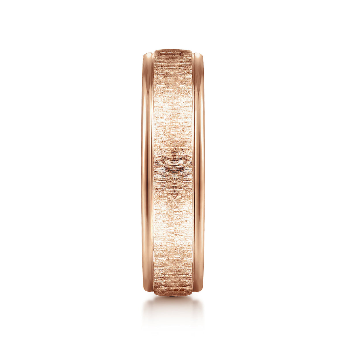 14K Rose Gold 6mm - Mens Wedding Band in Sandblast Finish — Gabriel & Co. MBH0164-60K4JJJ