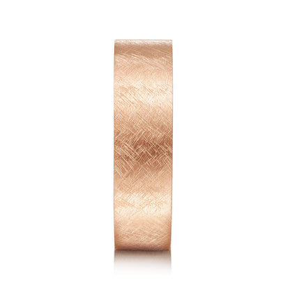 14K Rose Gold 6mm - Mens Wedding Band in Brushed Finish — Gabriel & Co. MBM0137-60K4JJJ