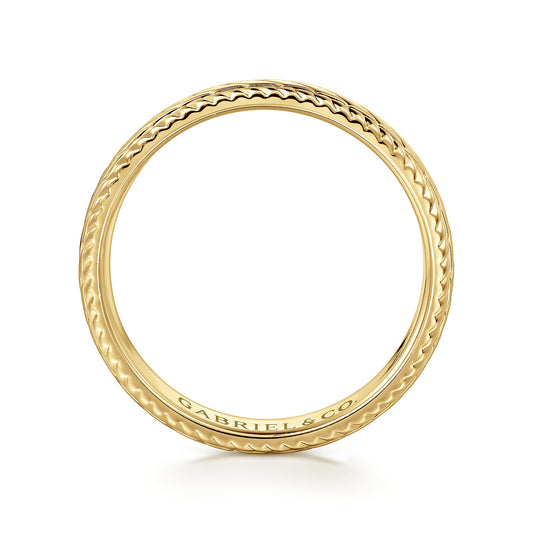 14K Yellow Gold 7mm - Mens Wedding Band High Polish Finish in High Polished Finish — Gabriel & Co. MBM0208-70Y4JJJ