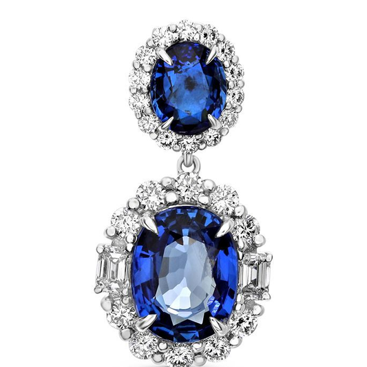 Oval Sapphire Earring — view 1