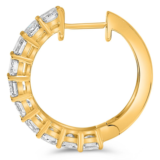 Emerald Cut Diamond Earring — view 1