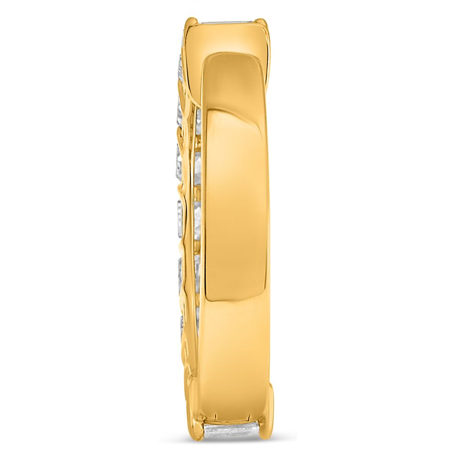 Emerald Cut Diamond Earring — view 3