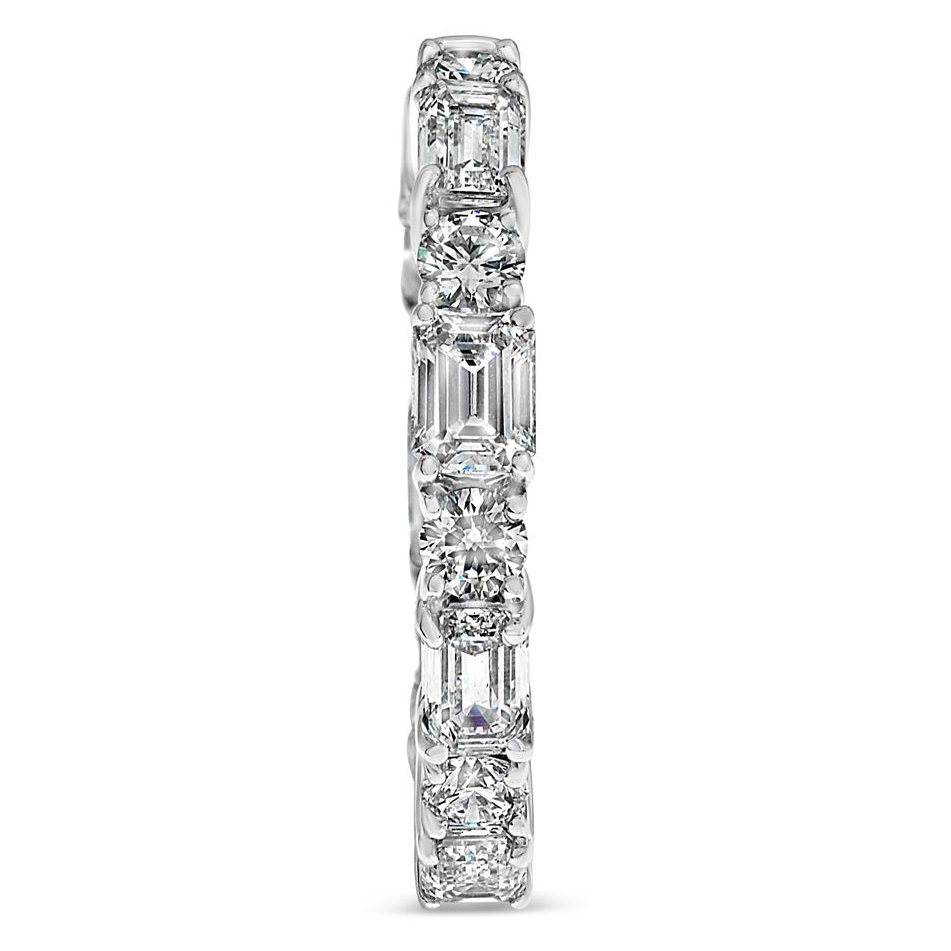 Emerald Cut Diamond Earring — view 3