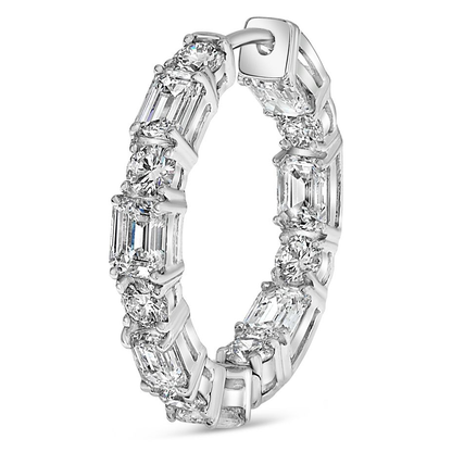 Emerald Cut Diamond Earring — view 2