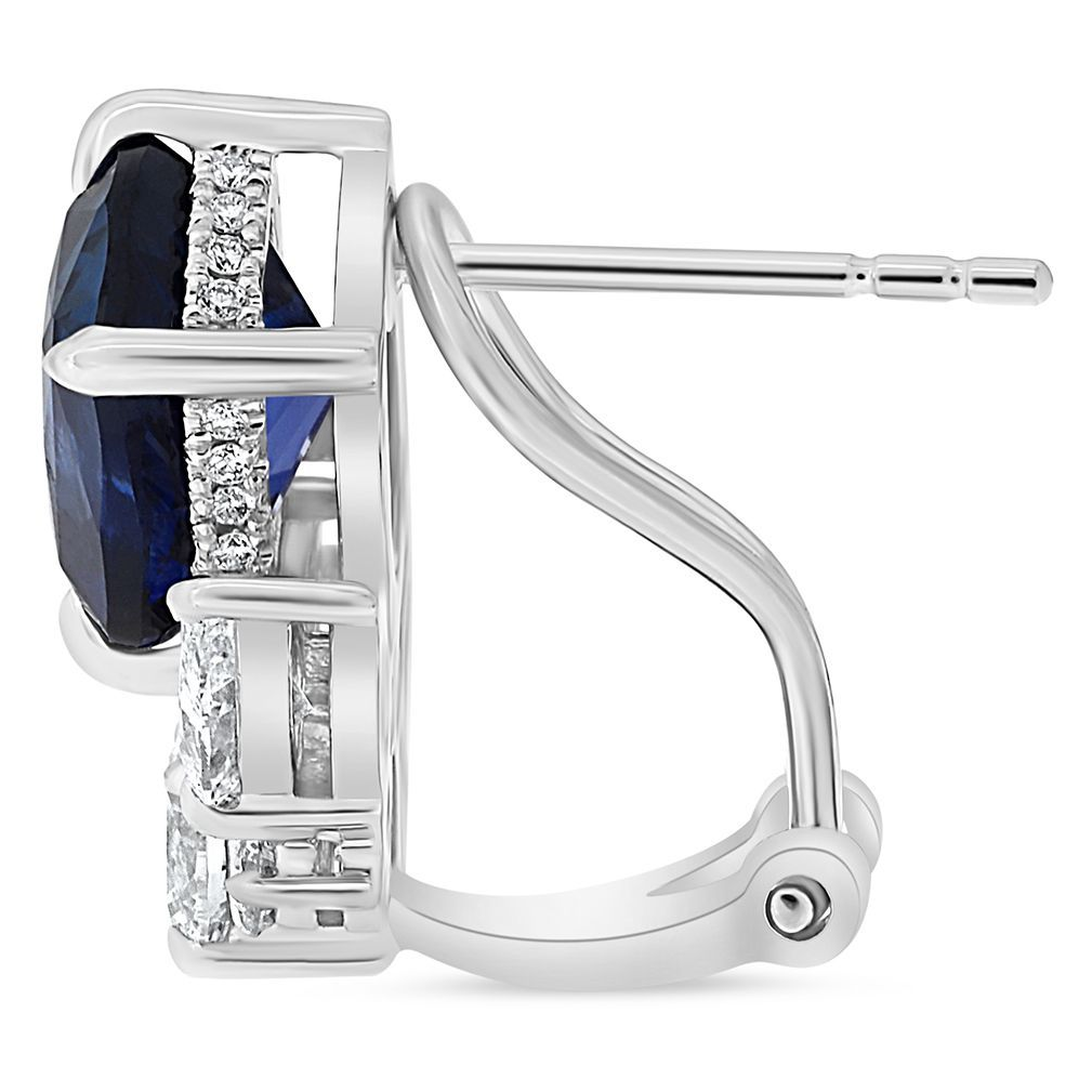 Cushion Sapphire Earring — view 2
