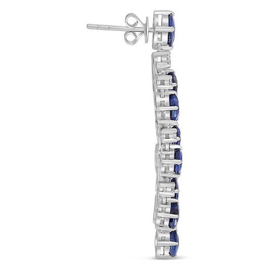Oval Sapphire Earring — view 1