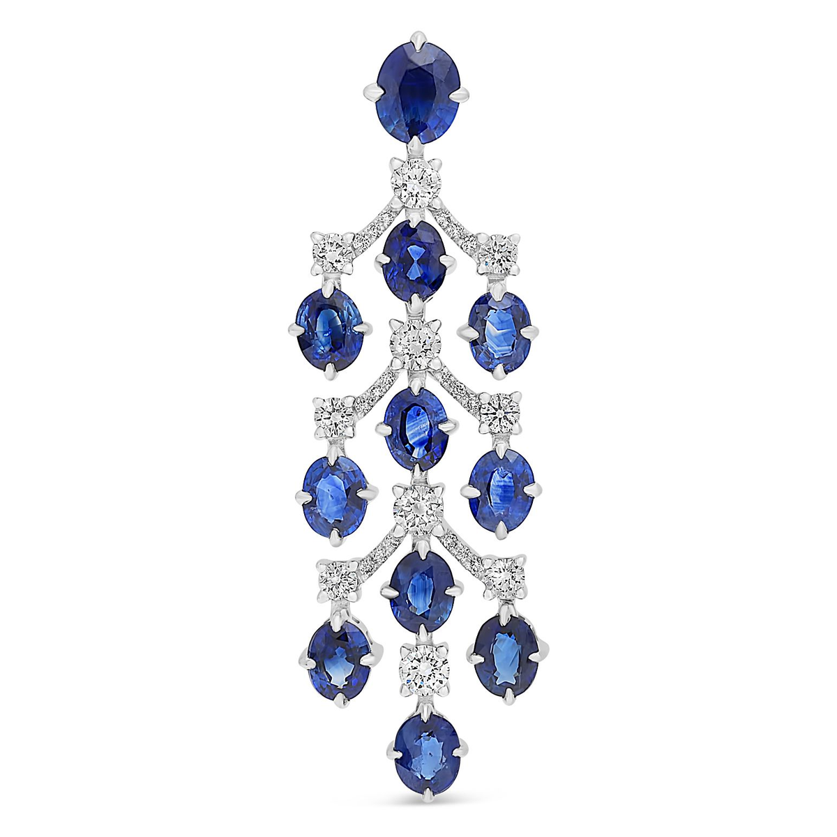 Oval Sapphire Earring — view 2