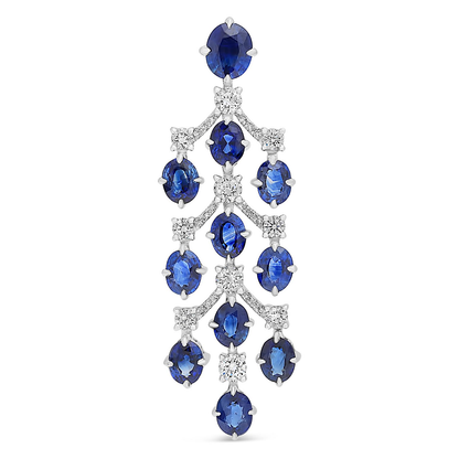 Oval Sapphire Earring — view 2