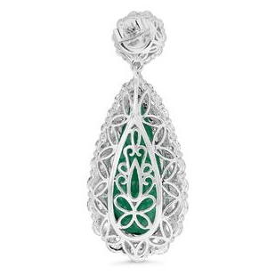 Pear Shape Emerald Earring — view 1