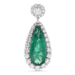 Pear Shape Emerald Earring — view 2