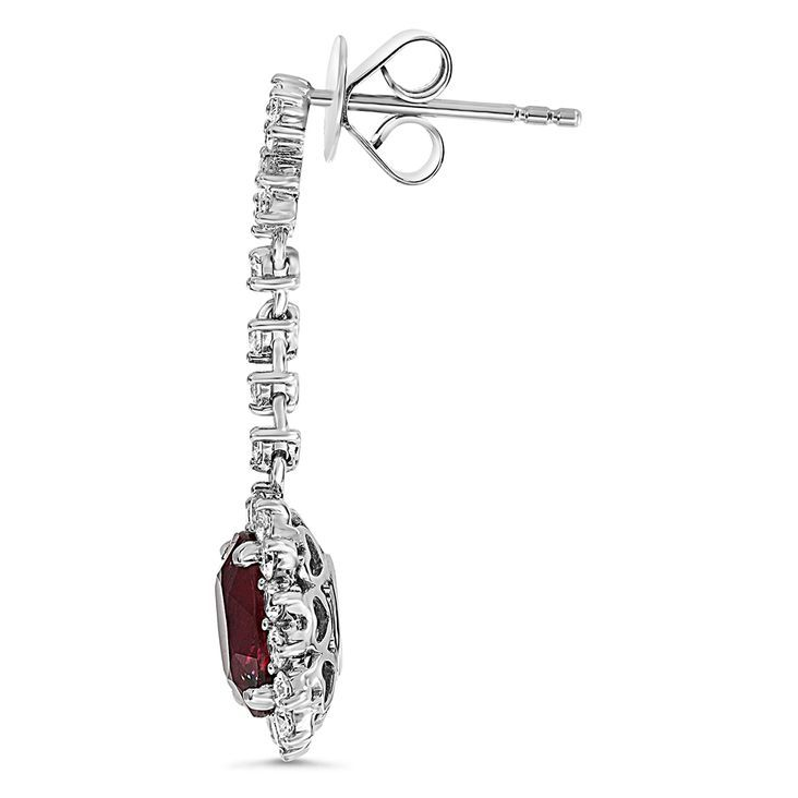 Oval Ruby Earring — view 1