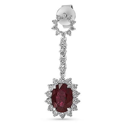 Oval Ruby Earring — view 2