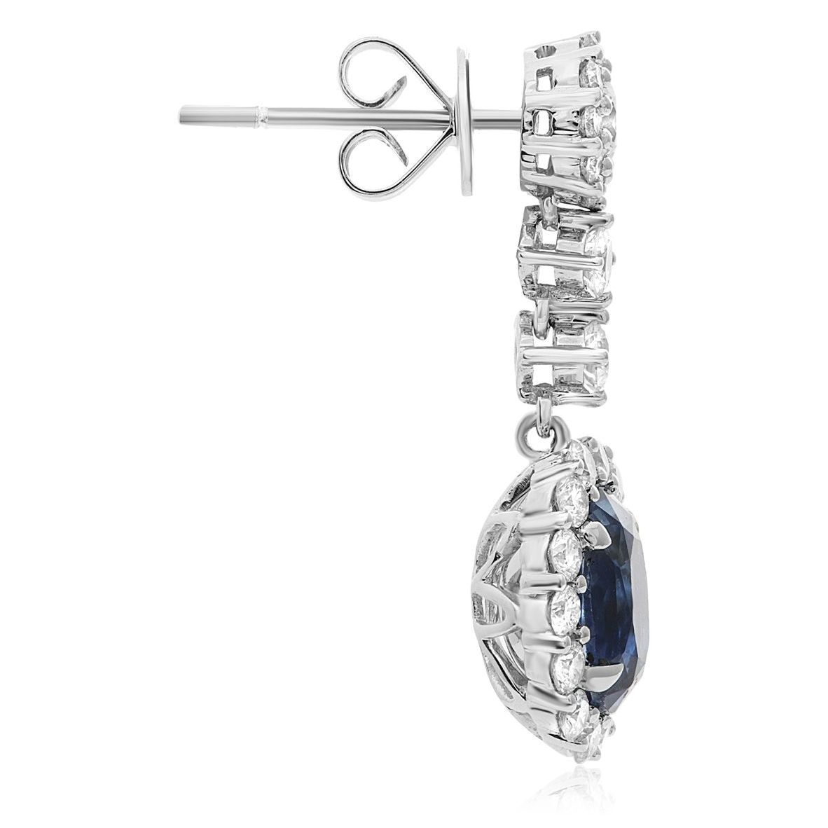 Oval Sapphire Earring — view 2