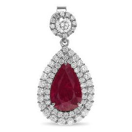 Pear Shape Ruby Earring — view 2