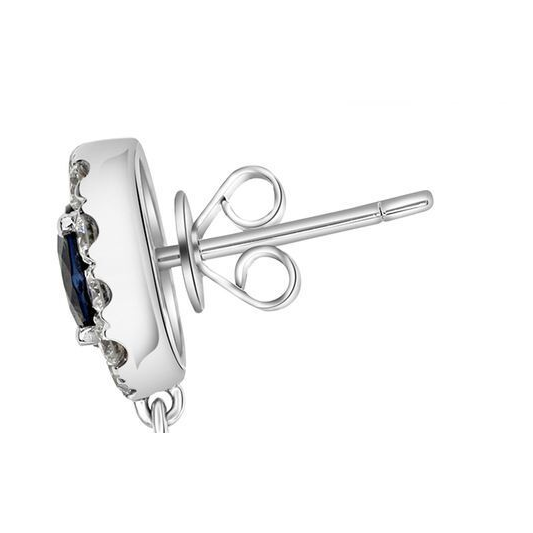 Pear Shape Sapphire Earring — view 2