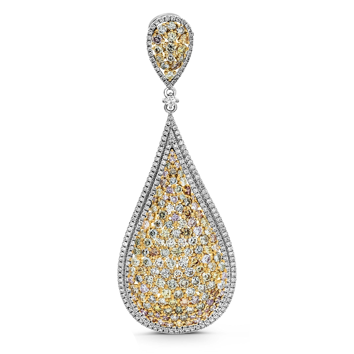 Diamond Teardrop Earrings — view 2